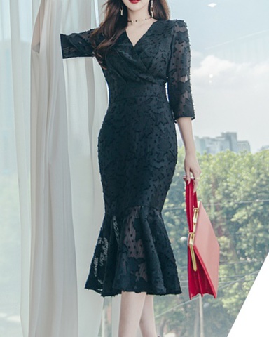 カシュクールマーメイドワンピース