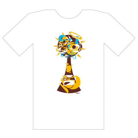 SUIKO x oilworks "Pull Yourself" T-SHIRTS / BLUE