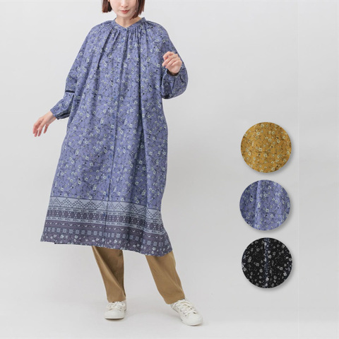 インド綿の小花柄ワンピース