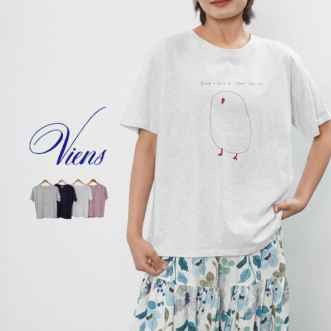 ゆるい鳥さんプリントTシャツ