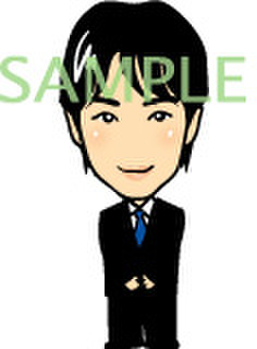 プロフィール用似顔絵データ全身/カラー