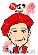 贈り物用似顔絵データ【上半身タイプ】はがきサイズ