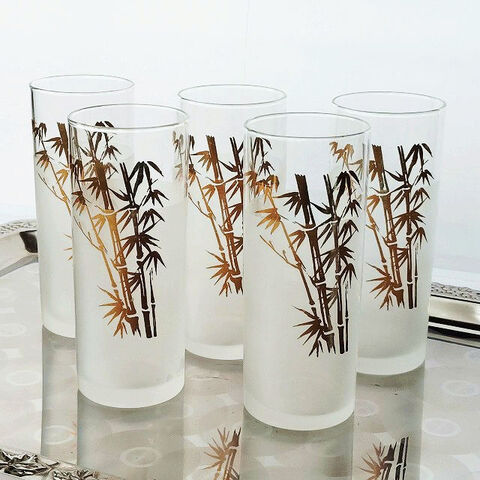 東洋ガラス/ゴールド竹林柄すりガラスゾンビ―グラス/ロングタンブラー