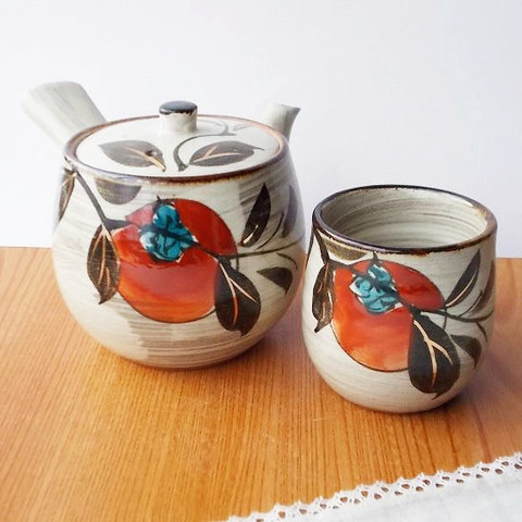 昭和レトロ❣️象印魔法瓶と【伊万里焼】急須、湯呑5セット　箱付き 湯呑み 千と千尋の神隠しならべ | どんぐり共和国そらのうえ店