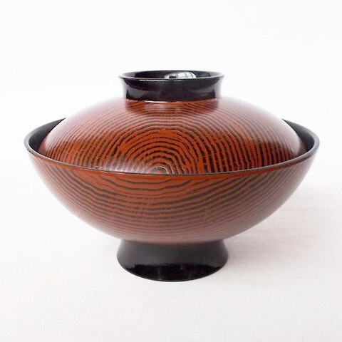 昭和の漆器【木目】お吸物椀 sk-01