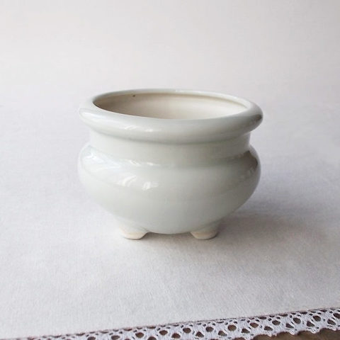 仏具/香炉白無地2.5寸Φ7.7cm/昭和レトロ
