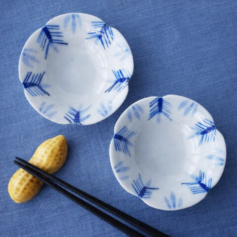 布志名焼 民芸 小皿4枚 波模様 昭和レトロ 商品一覧 - たんぽぽ|昭和レトロ食器・趣味の陶器