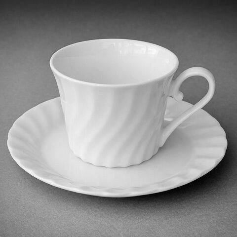 白いウェーブが美しいコーヒーカップ＆ソーサー/ORCHARD