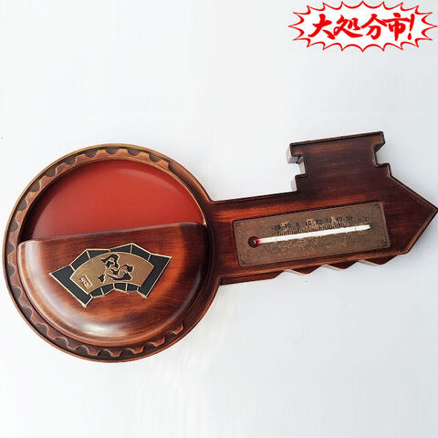 昭和レトロな鍵の形の壁掛け状差しレターボックス/手紙入れ/温度計付き/インテリアにも