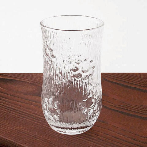 ポコポコお花レリーフ樹木様柄のタンブラーグラス/石塚硝子アデリア
