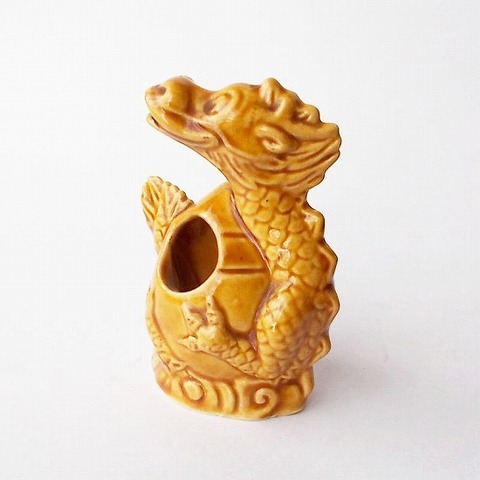 愛嬌たっぷりの龍の形の楊枝立て/昭和レトロ卓上テーブル用品