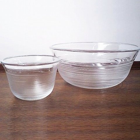 昭和レトロなアデリア穂波渦巻すりガラスソーメン鉢セット