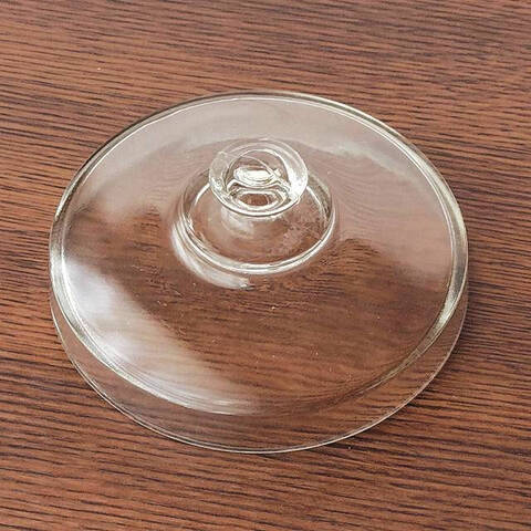 【蓋ファン】古い時代のガラス製の蓋/いろんな容器の蓋に/骨董アンティーク【蓋だけ】
