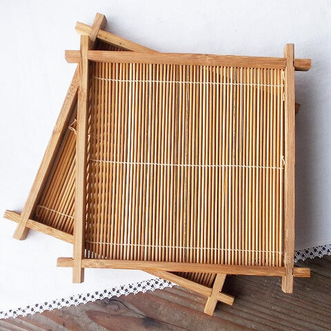 お蕎麦/ざる蕎麦用の四角形の竹ス/ざる蕎麦すのこ/すだれ
