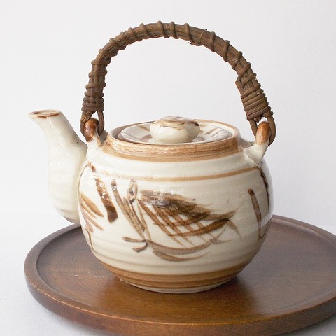 昭和レトロ未使用保管品 常滑 翠窯 陶芸大きな花瓶壺華道ベージュと茶の模様 貫入 昭和レトロ未使用保管品 常滑 翠窯 陶芸大きな花瓶壺華道