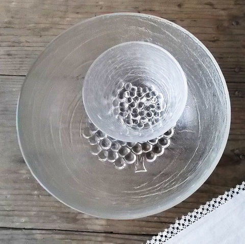 ぽこぽこ柄が可愛い曽我ガラス【大樹】ソーメン鉢大鉢サラダボウル/小鉢猪口タレ入れ