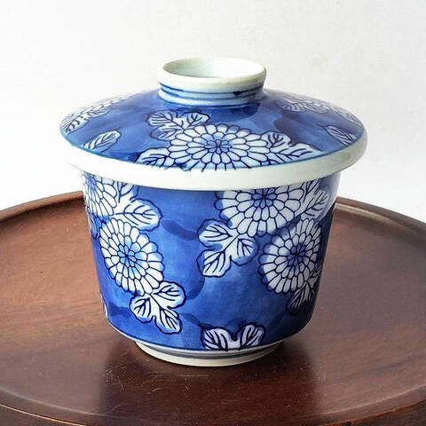 【鍋島染付菊花文様/有田焼ホームセットシリーズ】茶碗蒸し器