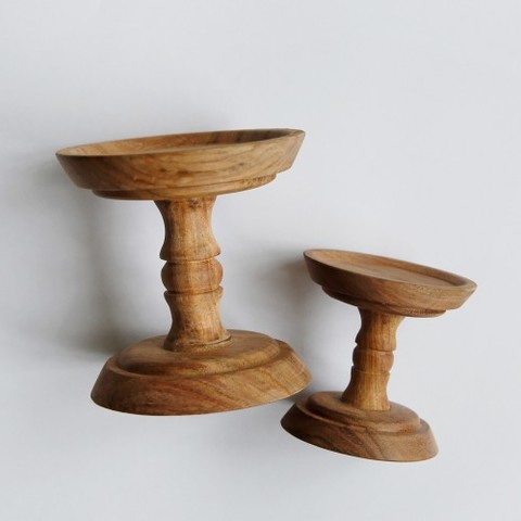 ＷＯＯＤ　キャンドルスタンド　コンポート