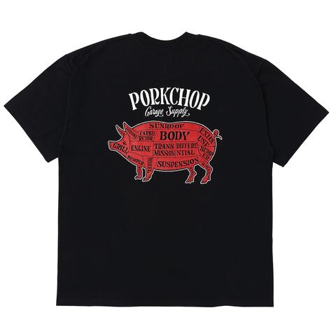 ◎ PORK BACK TEE/BLACK×WHRD