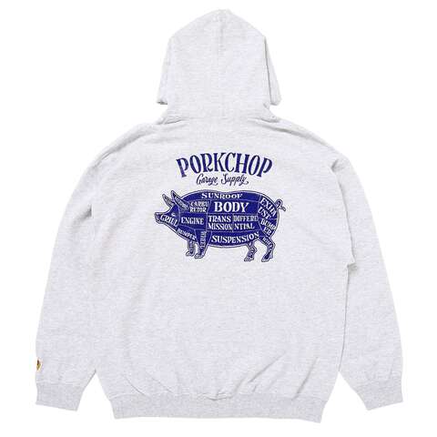 ◎ PORK BACK HOODIE/ASH×NAVY