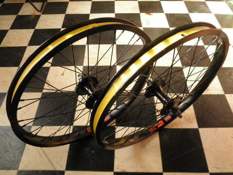 old bmx ホイール　ブルー　acs オールド　リム　イエロー　タイヤセット old bmx ホイール ブルー acs オールド リム イエロー タイヤセット