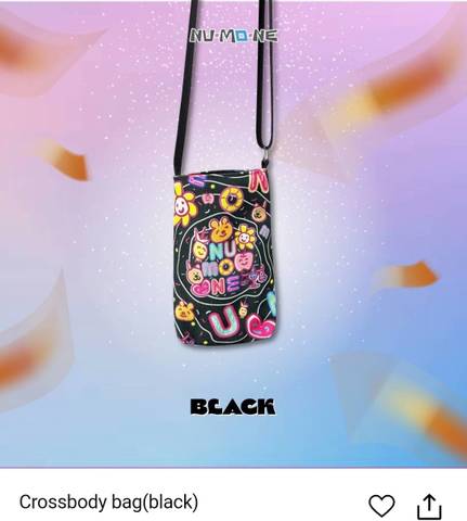 Numone Crossbody bag　クロスボディバッグ　ブラック　 Fourthプライベートブランド《eパケット代込》