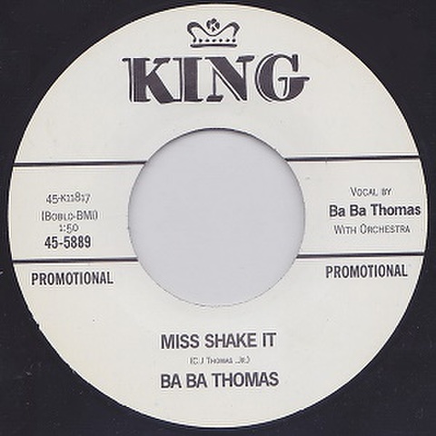 BA BA THOMAS/Miss Shake It(7”)