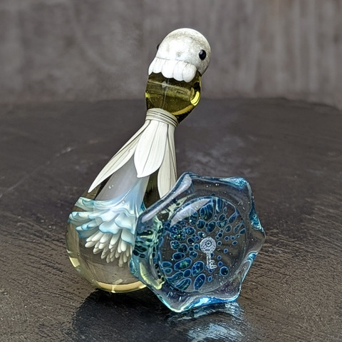 TOMOMATSU GLASS WORKS ガラスペンダントトップ 隠れ海月危機