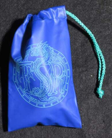 ビニール製ダイスポーチ 中型（ダイス30個用）ブルー TSR社 巾着袋