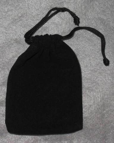 布製ダイスポーチ 小型（ダイス7～9個用）ブラック 巾着袋