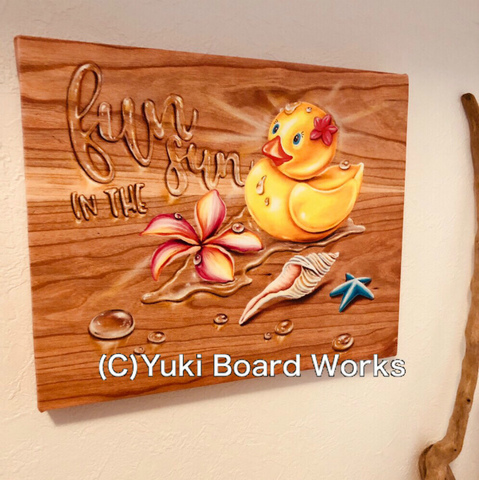【2019年新リリース】YUKI BOARD WORKSさんのチョークアート・キャンバスプリント Rubber Duck