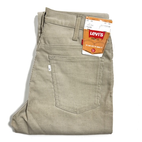 80s Levi's DEAD STOCK 519-1522 CORDUROY PANTS.