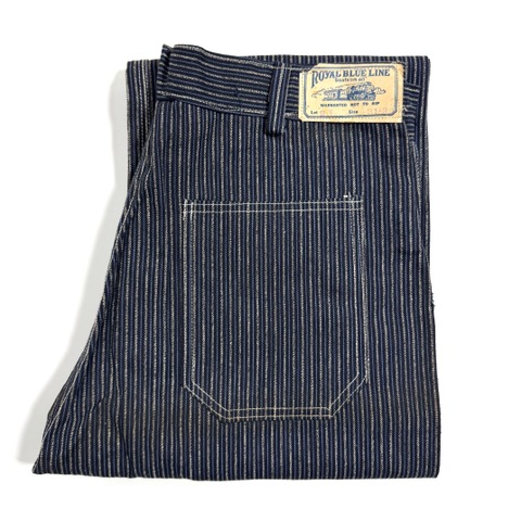 ~30s ROYAL BLUE LINE DEAD STOCK COTTON WORK PANTS.