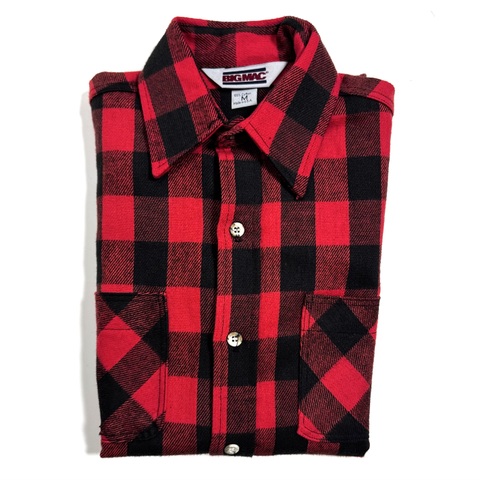 90s BIG MAC DEAD STOCK HEAVY FLANNEL SHIRT.