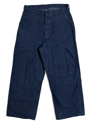 ~50s U.S.NAVY MILITARY DENIM TROUSERS.