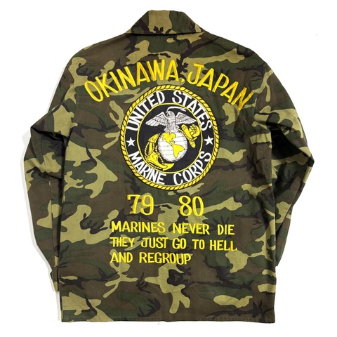 80s U.S.M.C. NON WASH? MILITARY TOUR JACKET.