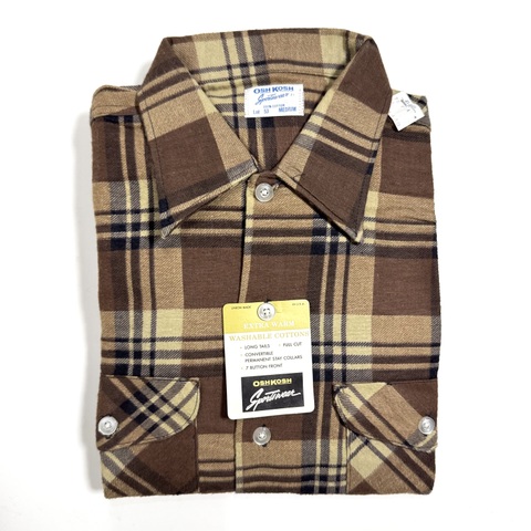 60s~ OSH KOSH DEAD STOCK PRINTNEL SHIRT.