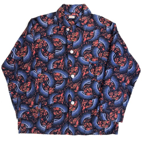 50s THE B R BAKER CO PAJAMA SHIRT.
