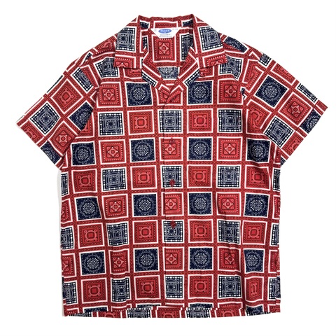 60s PILGRIM DEAD STOCK "BANDANNA" S/S. COTTON SHIRT.