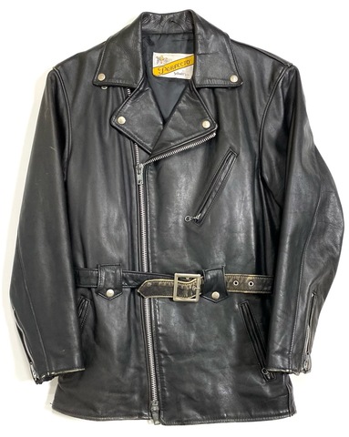 90s SCHOTT W-BREASTED LEATHER COAT.