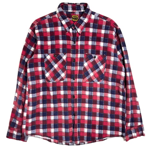 60s~ WASHINGTON DEE CEE PRINT FLANNEL SHIRT.