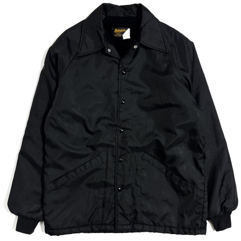 ~80s SWINGSTER "BLACK" NYLON COACH JACKET.