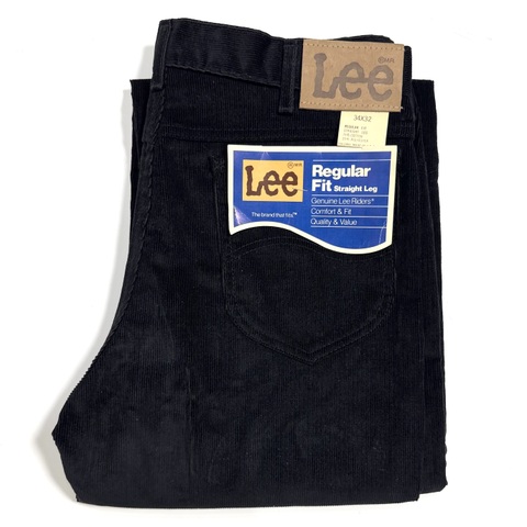 80s~ Lee DEAD STOCK 200 BLACK CORDUROY PANTS.
