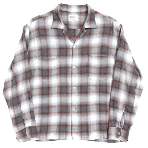 60s TOWNCRAFT SHADOW PLAID RAYON SHIRT.