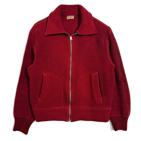 30s "GROMMET ZIP." WOOL SPORT JACKET.