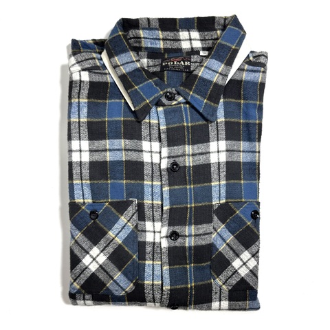 60s POLAR DEAD STOCK HEAVY FLANNEL SHIRT.