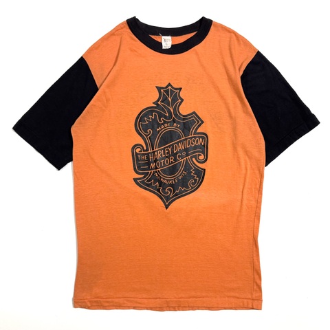 80s HARLEY DAVIDSON  TWO-TONE BIKER Tee.