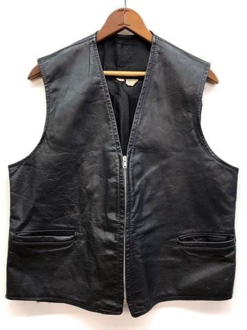 70s HARLEY DAVIDSON LEATHER VEST.