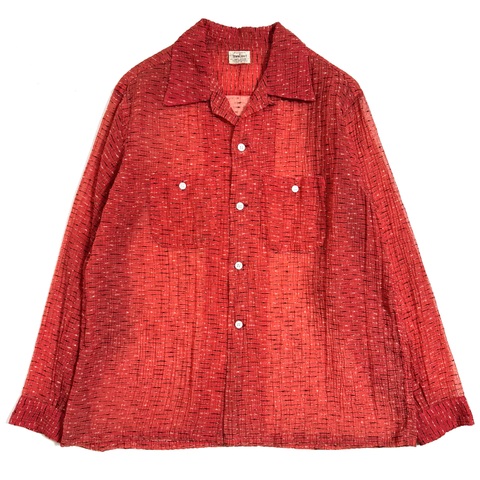 50s TOWNCRAFT "SEE-THROUGH" OPEN SHIRT.
