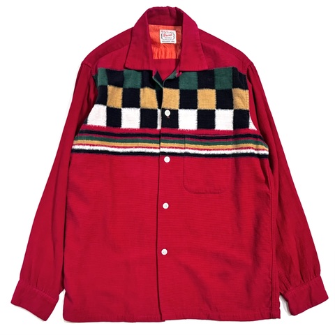 50s BRENT PRINT CORDUROY SHIRT.